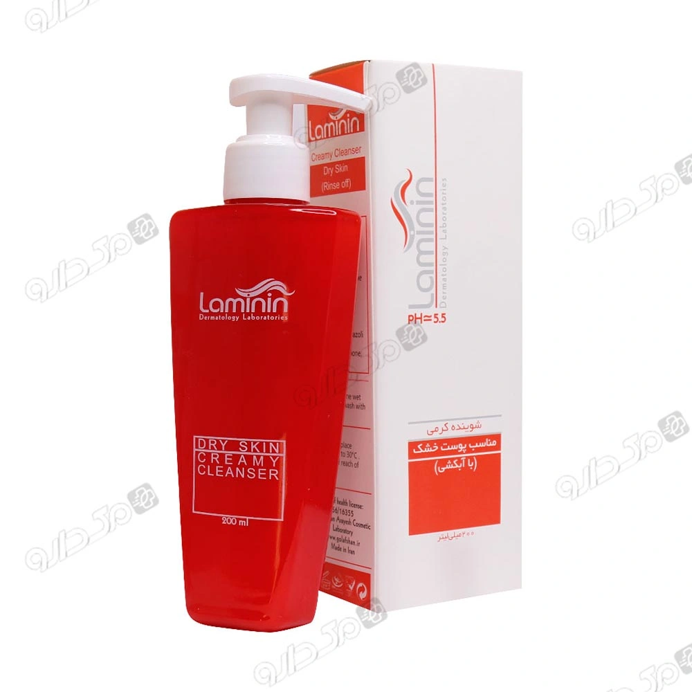 کرم ژل پاک کننده مناسب پوست خشک و حساس لامینین